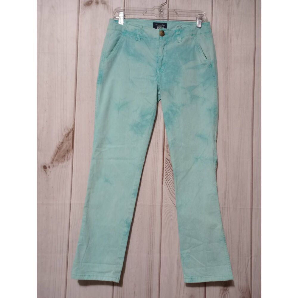 American Eagle Pants Ladies 6 Turquoise Skinny Chino
